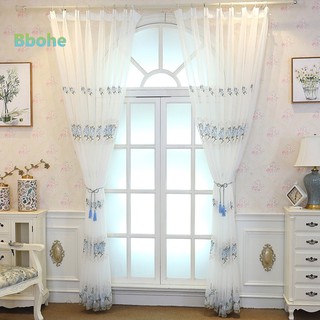 Rèm cửa vải mỏng in hoa lãng mạn