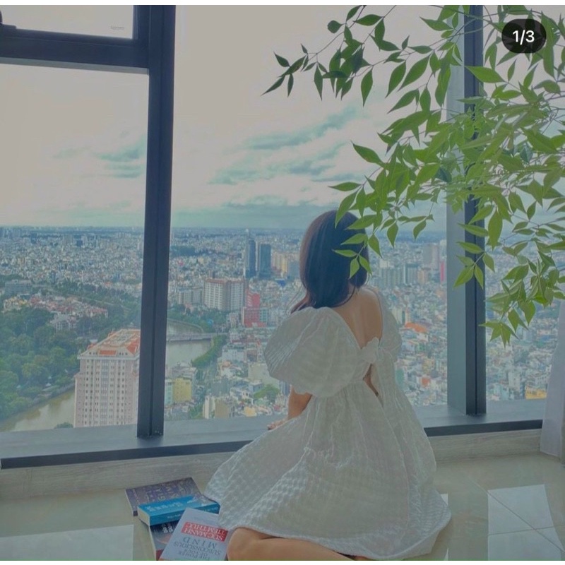 ĐẦM BBD GẤM XỐP CỔ VUÔNG TAY BỒNG ✨ | BigBuy360 - bigbuy360.vn