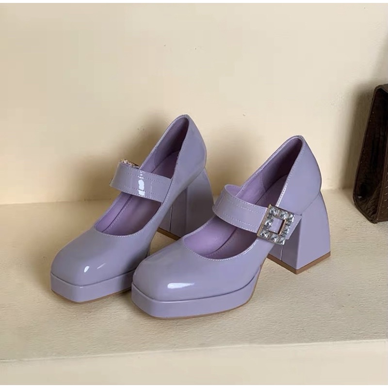 Order _ A12 Giày lolita 3 màu cổ điển Pháp đế trụ 9cm