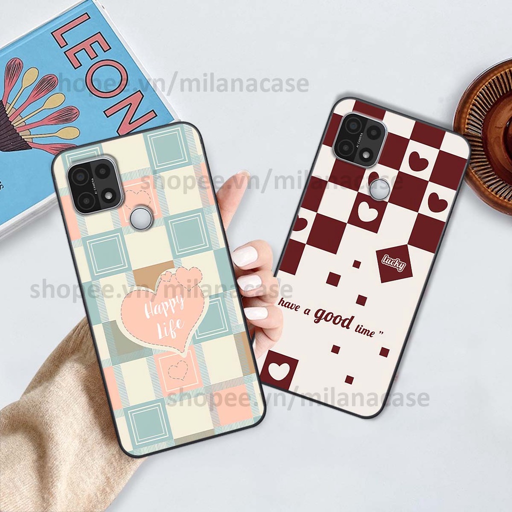Ốp Oppo A15 / A15s caro họa tiết nhiều màu sắc siêu đẹp thời trang cá tính