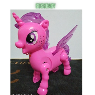 Đồ chơi ngựa hồng pony 🎀FREESHIP🎀 ngựa một sừng chạy pin, phát nhạc,chạy theo nhạc cho bé trai và bé gái