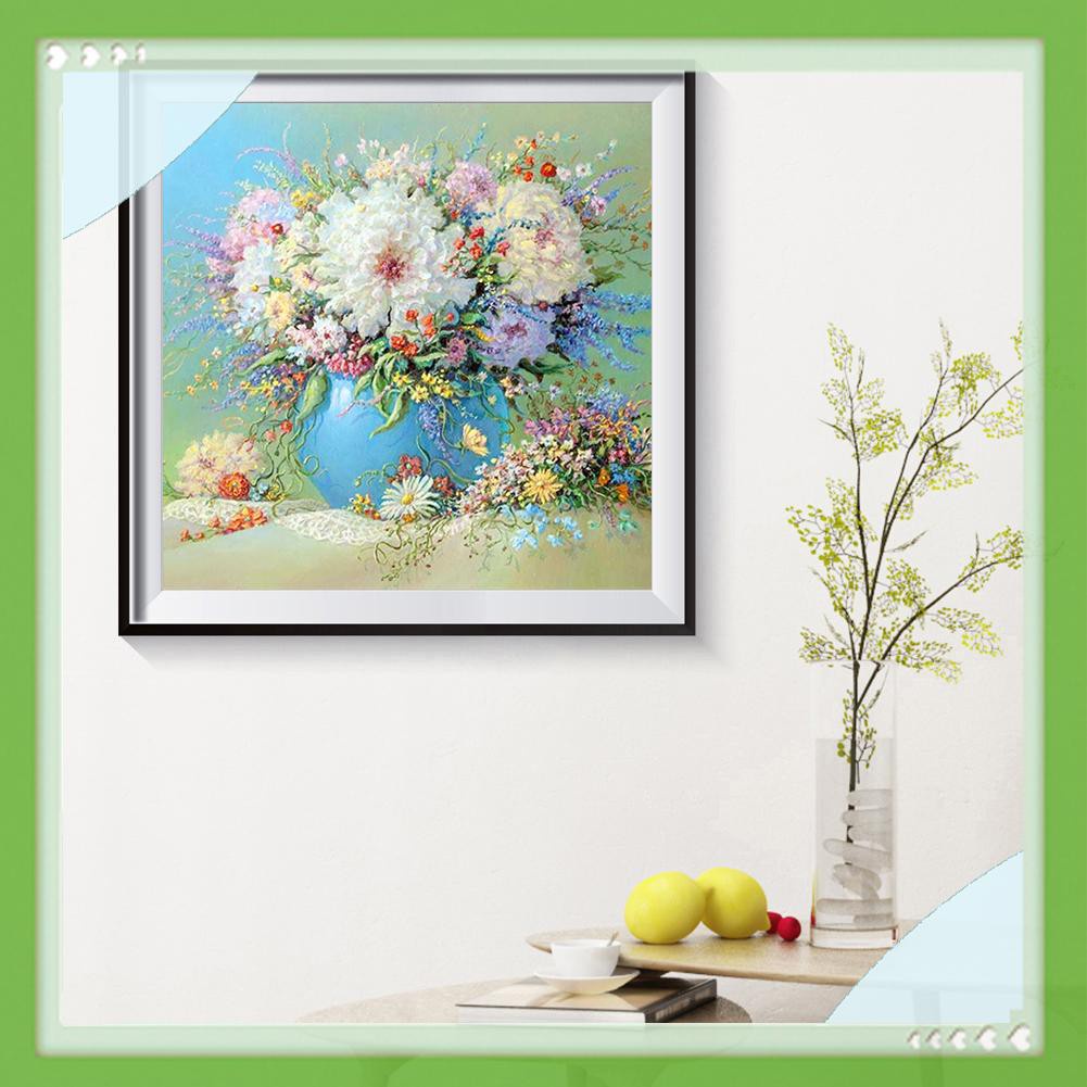 Bộ Tranh Đính Đá 5d Diy Toàn Bộ Hình Hoa Để Bàn Trang Trí
