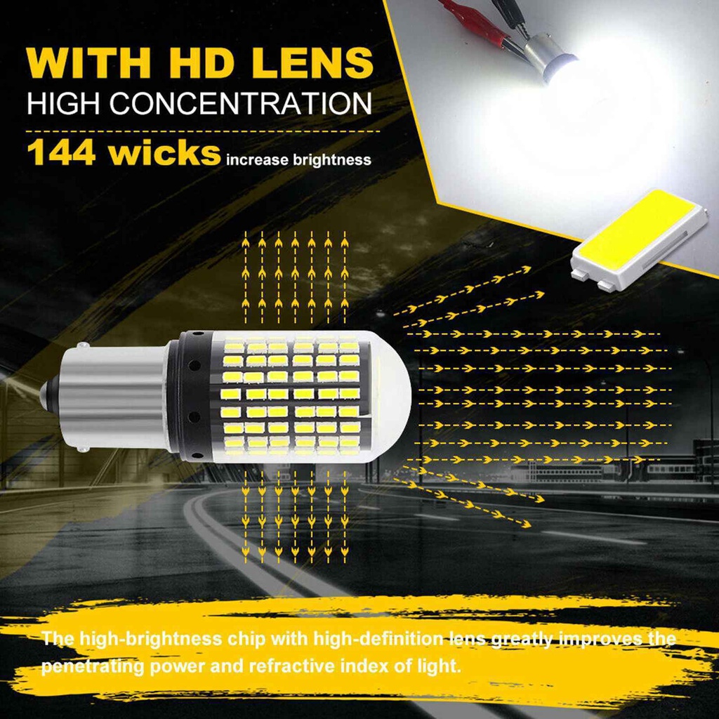 Đèn Led Chân 1156 Lắp Đèn Xi Nhan Ô Tô 144SMD 3014