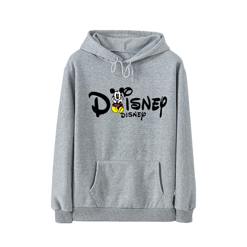 Áo Khoác Hoodie Tay Dài Dáng Rộng In Hình Chuột Mickey Thời Trang Cho Cặp Đôi