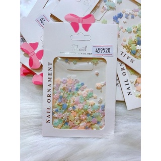 Charm hoa , nơ nhựa trang trí móng mẫu mới