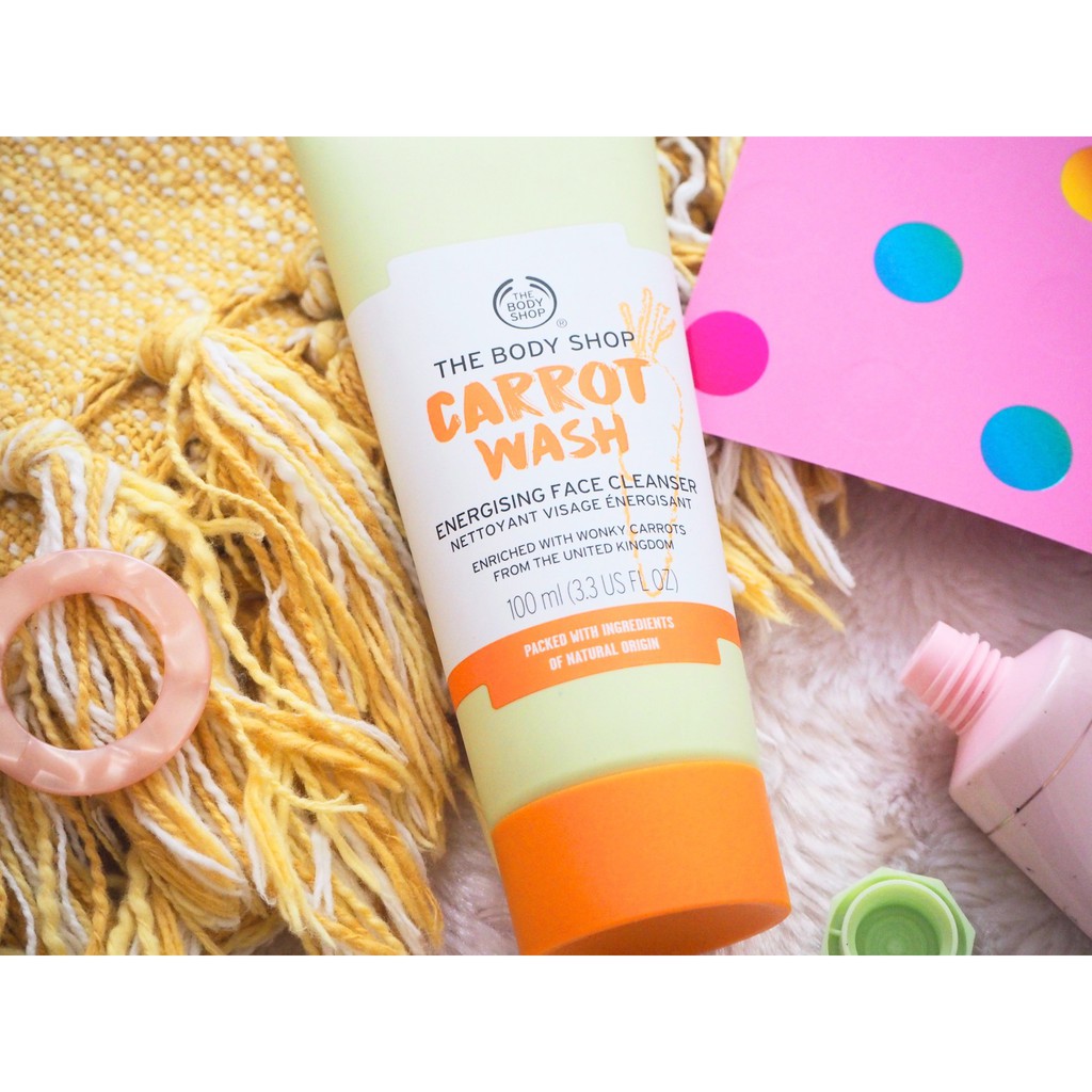 [sẵn] Sữa Rửa Mặt sáng da Cà Rốt THE BODY SHOP Carrot Wash Energizing Face Cleanser 100ml