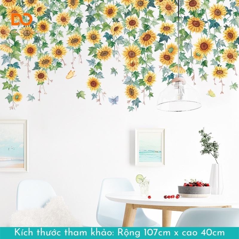 Decal dán tường, Giấy dán tường cao cấp hình cây,hoa, lá, trang trí phòng ngủ, phòng khách, tủ quần áo | BigBuy360 - bigbuy360.vn