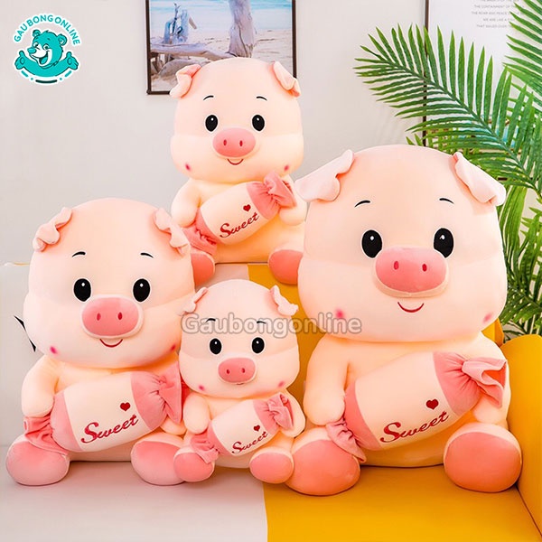 Heo Bông - Gấu Bông Heo ôm bình sữa đủ các loại size ,gaubong2022 - Sản phẩm cao cấp