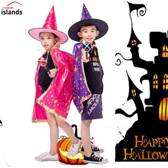 Set Đồ 2 Món Hóa Trang Phù Thủy Cho Bé Dịp Halloween