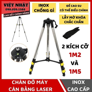 Chân inox 1,5m máy bắn cốt cân bằng laser, hàng nội địa chất lượng cao.
