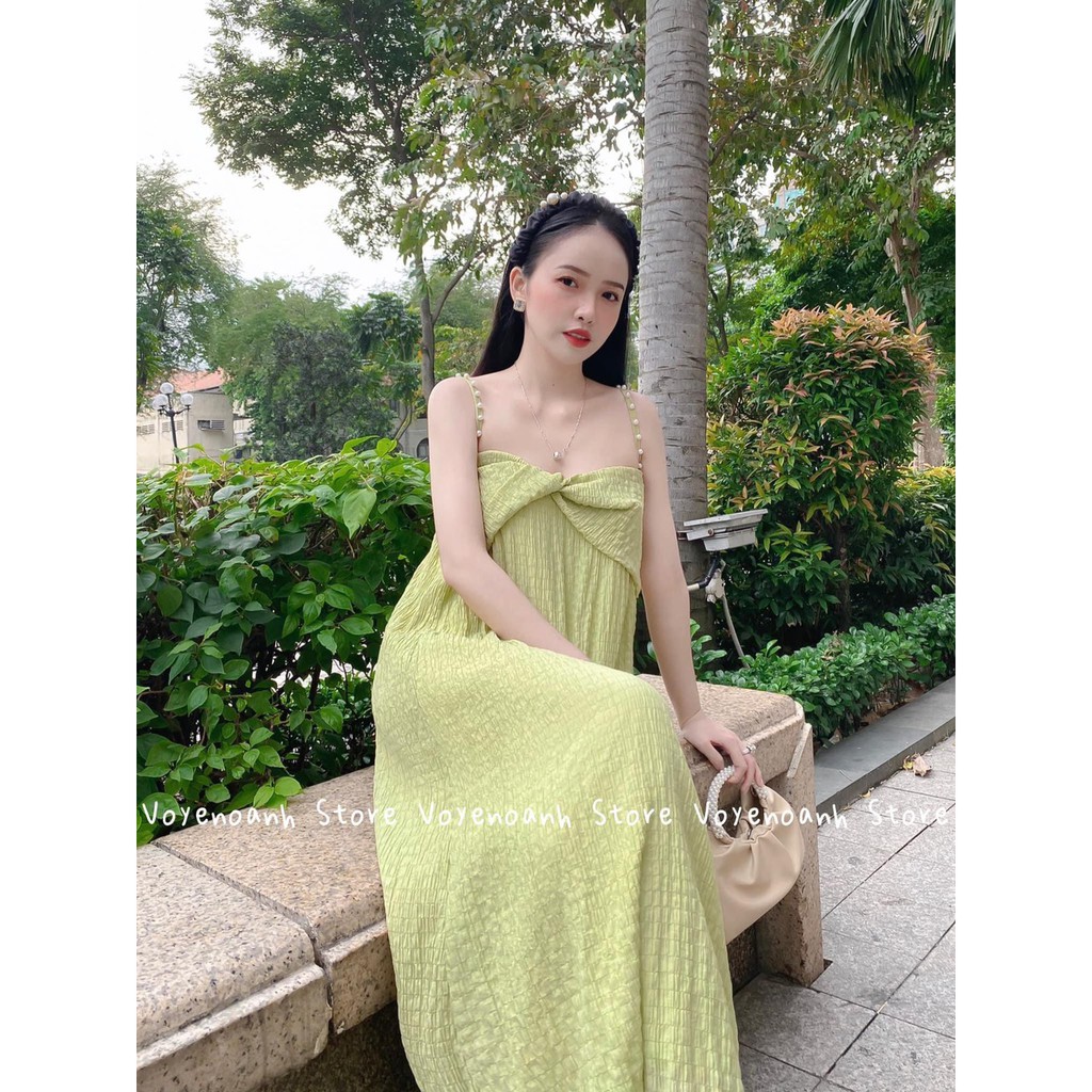 VÁY 2 DÂY MAXI XỐP XOẮN NGỰC CHO NỮ | BigBuy360 - bigbuy360.vn