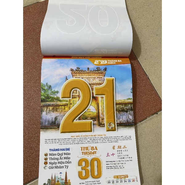Bloc 20*30 năm 2025 chỉ gồm bloc lịch