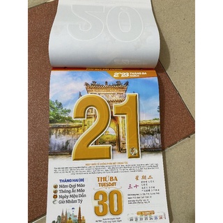 Bloc 20*30 năm 2023 chỉ gồm bloc lịch