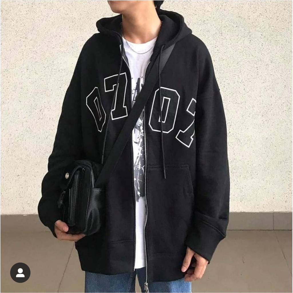 Set Áo Khoác Nỉ Bông x Short Nỉ Thêu 07.07 Black Unisex