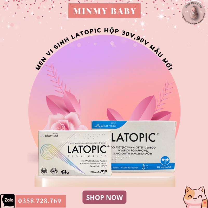 [Mẫu Mới Update 2022] MEN VI SINH LATOPIC - THỰC PHẨM DINH DƯỠNG Y HỌC ( HỘP 30v-90v)