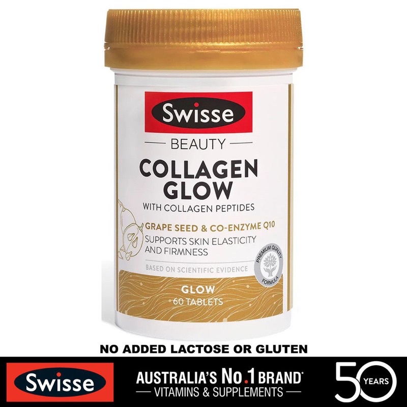 [Mã 254FMCGSALE giảm 8% đơn 500K] Swisse Collagen Glow Dạng Viên Uống 60V/120V