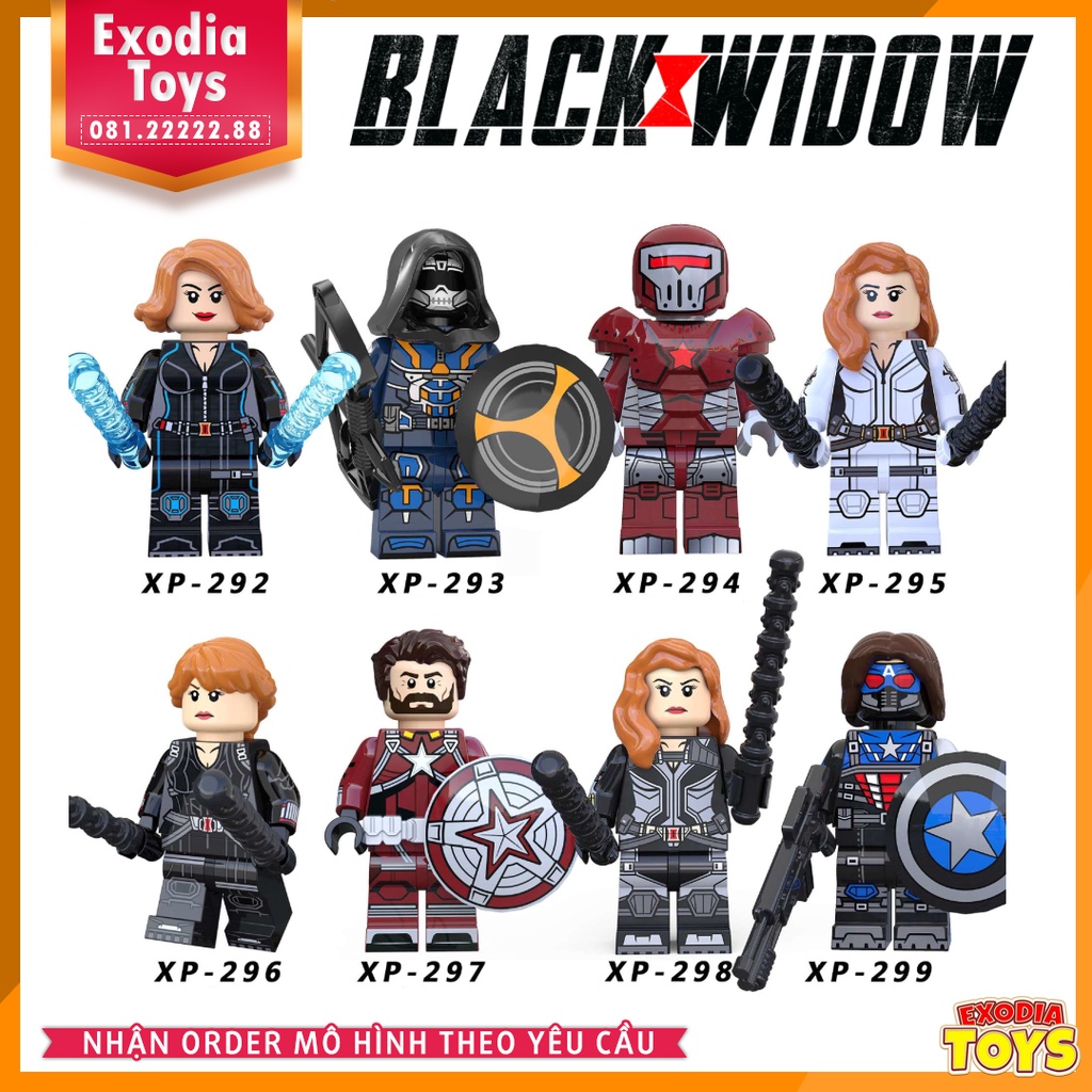 Xếp hình Minifigure siêu anh hùng Black Widow Góa phụ đen - Đồ Chơi Lắp Ghép Sáng Tạo - KORUIT KT1038