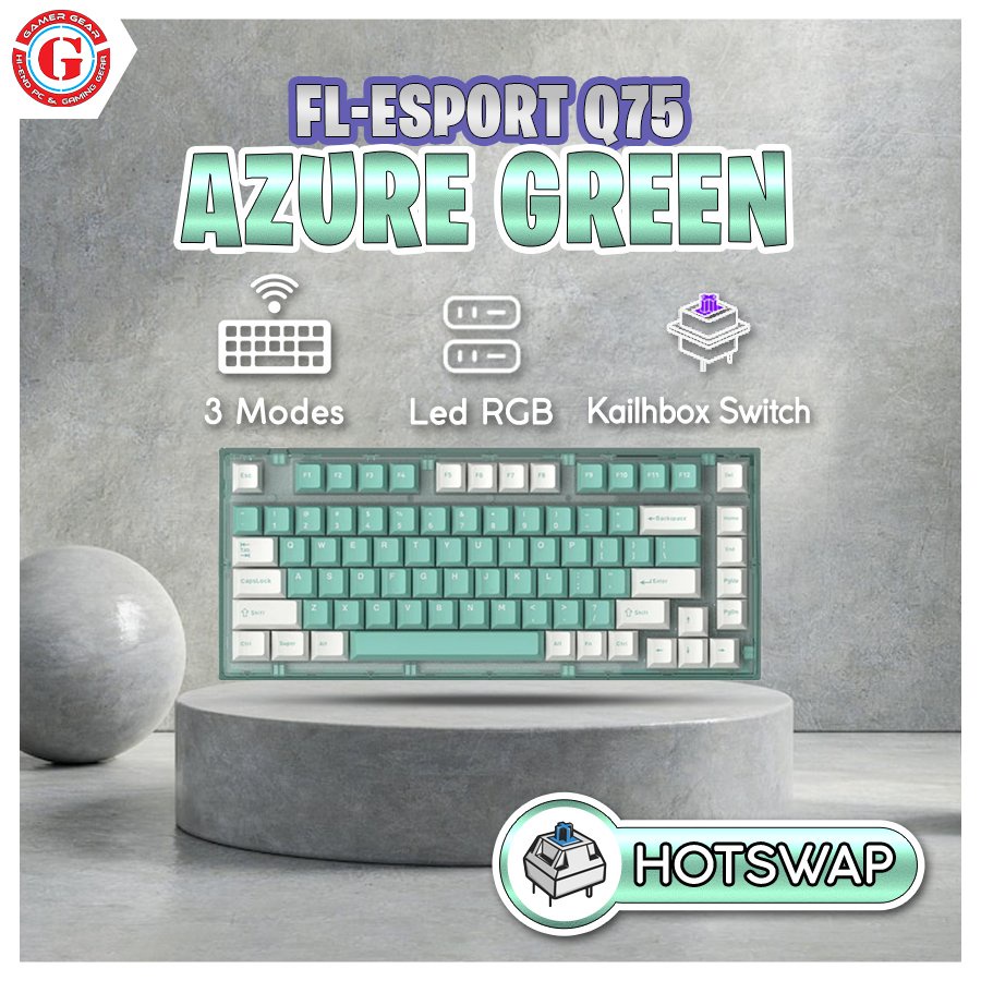 Bàn phím cơ FL-Esports Q75 Azure Green
