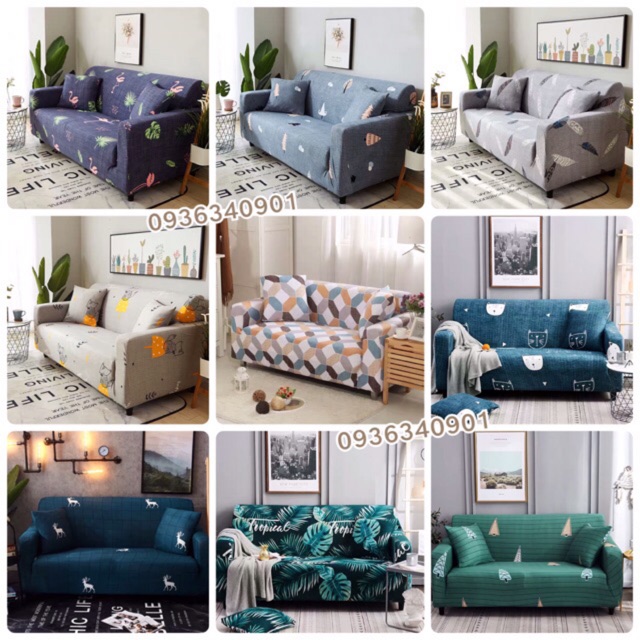 Combo khách chọn Vải Ga Bọc Sofa Tại Nhà Ghế Sofa L Sofa 1,2,3,4 chỗ