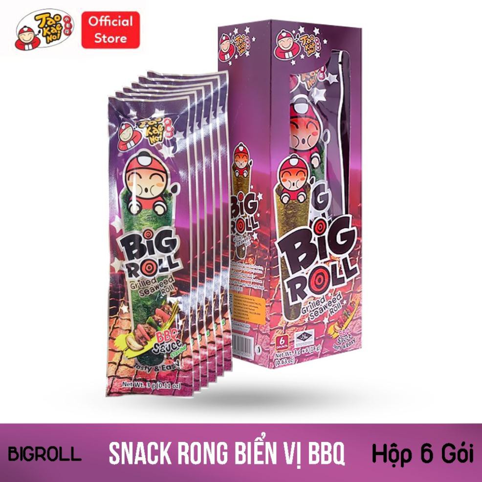 Hộp 6 gói Snack Rong Biển Big Roll Taokaenoi - Hộp 6 gói