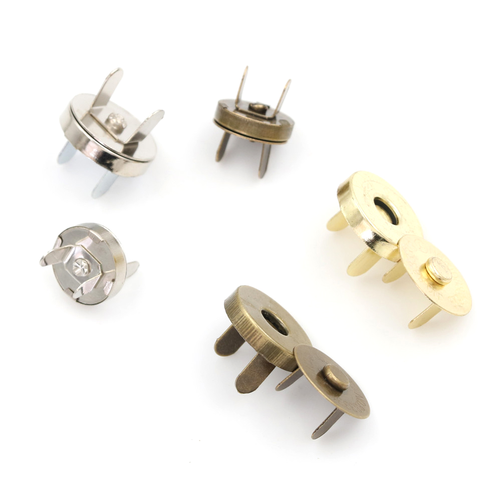 [NewHotFR] Mới 10 Bộ Nút Kim Loại Từ Tính Cho Túi Xách 14mm