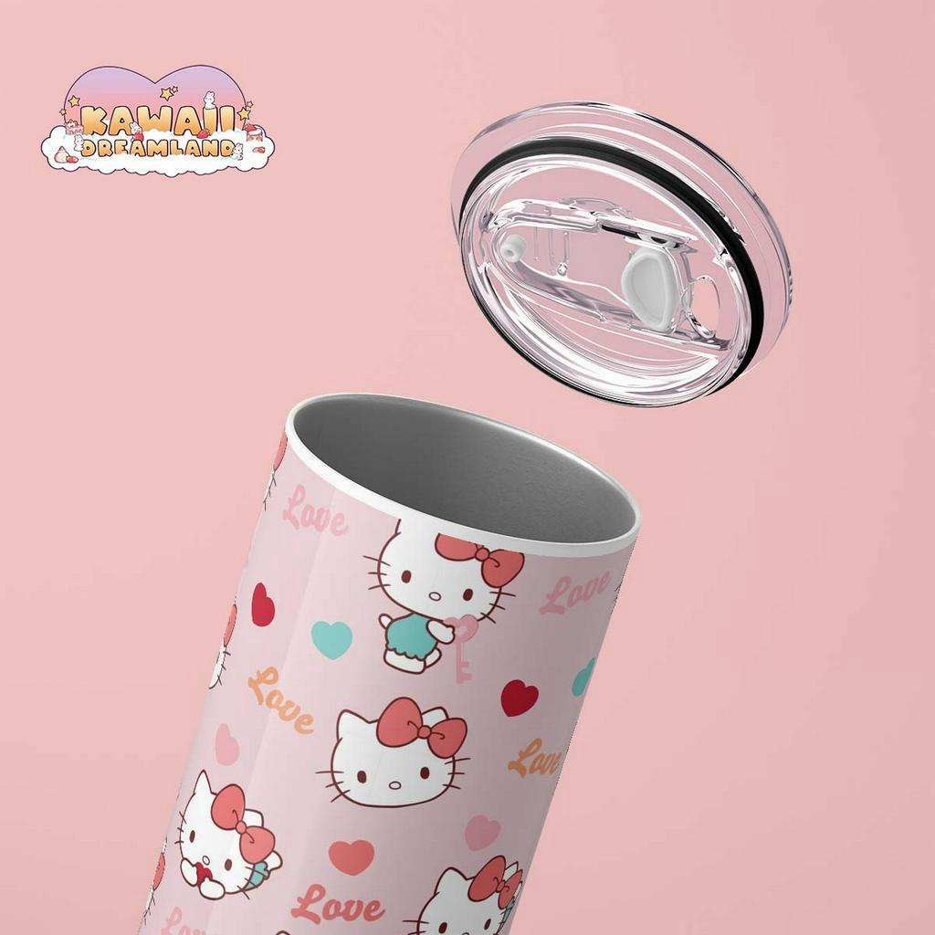 Bình giữ nhiệt cute hình Hello Kitty Sanrio - Cốc giữ nhiệt cute hình Hello Kitty Sanrio - 600ml - Inox 304