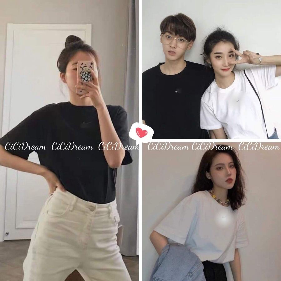 [Mã FASHIONT4WA2 giảm 10K đơn 50K] CICIDREAM _ Áo thun áo phông unisex NKE_ áo phông nam nữ, áo đôi