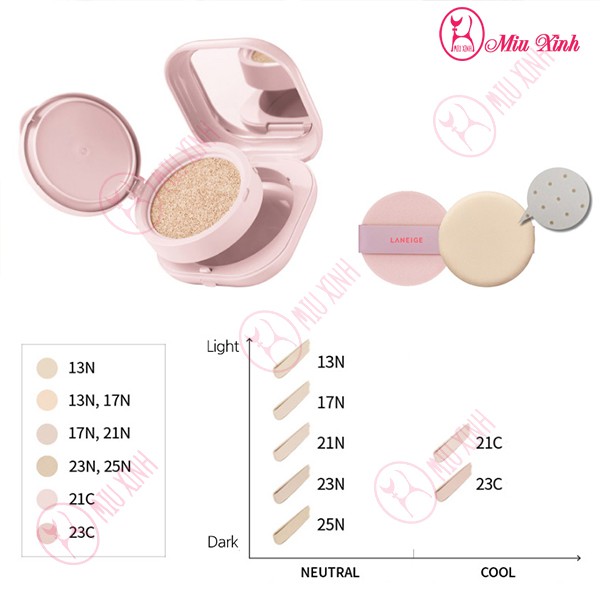 LÕI PHẤN NƯỚC [LANEIGE] NEO CUSHION Glow - Refill 15G