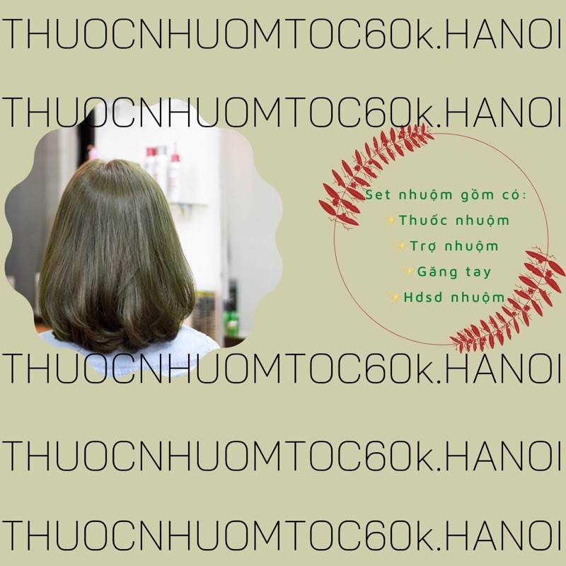 Thuốc nhuộm màu nâu rêu kèm trợ dưỡng găng tay(ko cần tẩy, tóc tẩy/nâng lên rõ xanh) | BigBuy360 - bigbuy360.vn