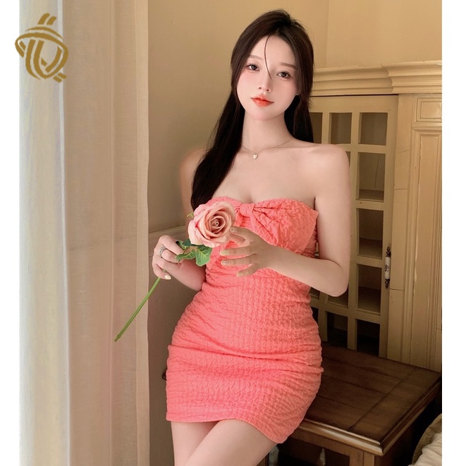 Đầm Ống Ôm Co Giãn Thắt Nơ Phong Cách Trung Hoa Thời Trang Mùa Hè Mới