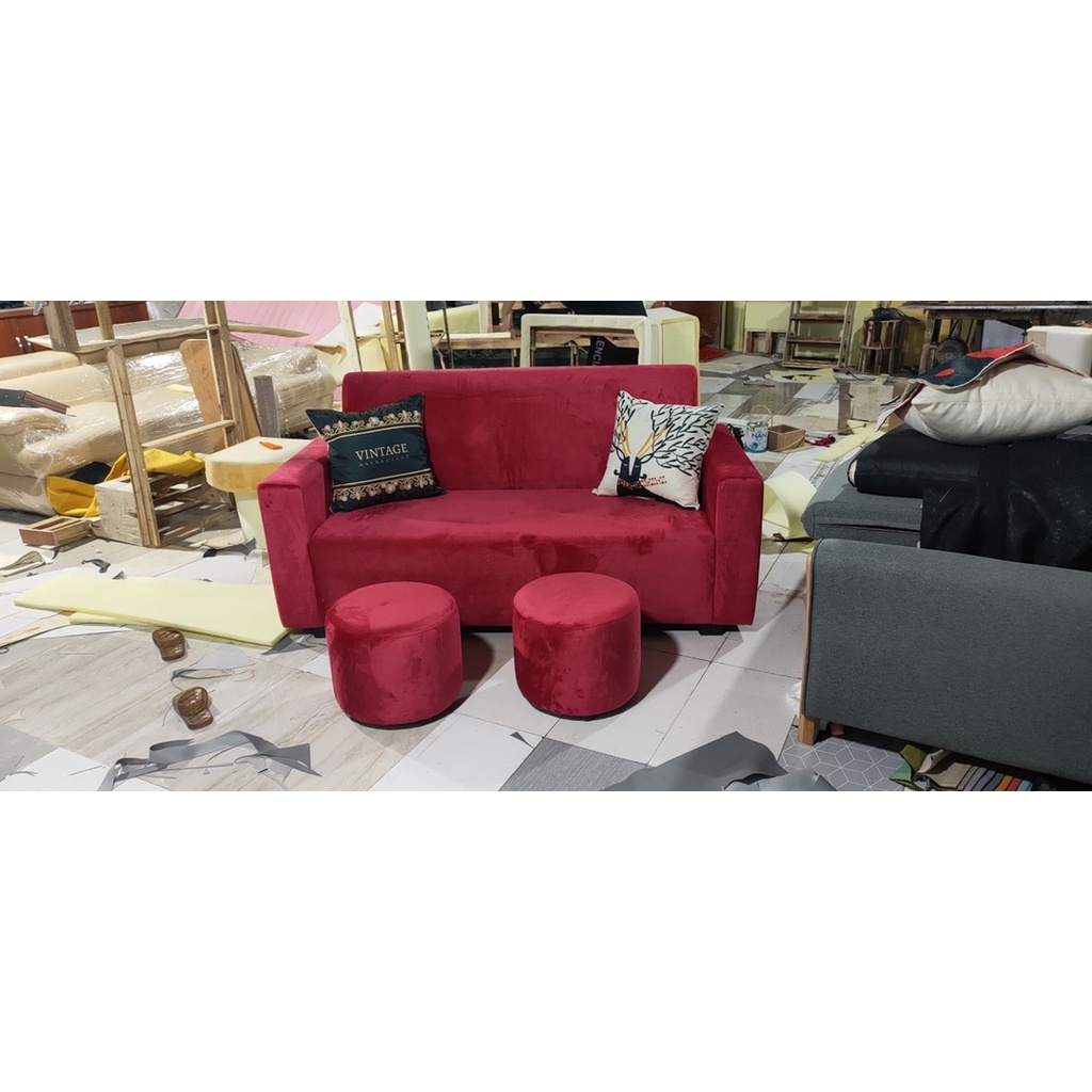 Bộ Sofa Tay Vuông 1,6m Và Bàn Kim Cương Mặt Kính