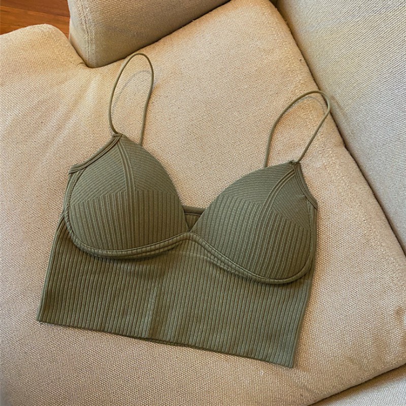 Áo Lót Ngực, Áo Bra Cotton Gân Tăm Co Dãn Đệm Mút Nâng Ngực Quyến Rũ SunBra 1833