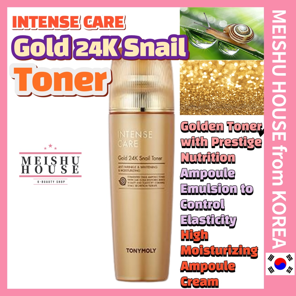 (Hàng Mới Về) Toner Chiết Xuất Ốc Sên Và Vàng 24k 140ml / Lên Màu Chăm Sóc Da Tonymoly