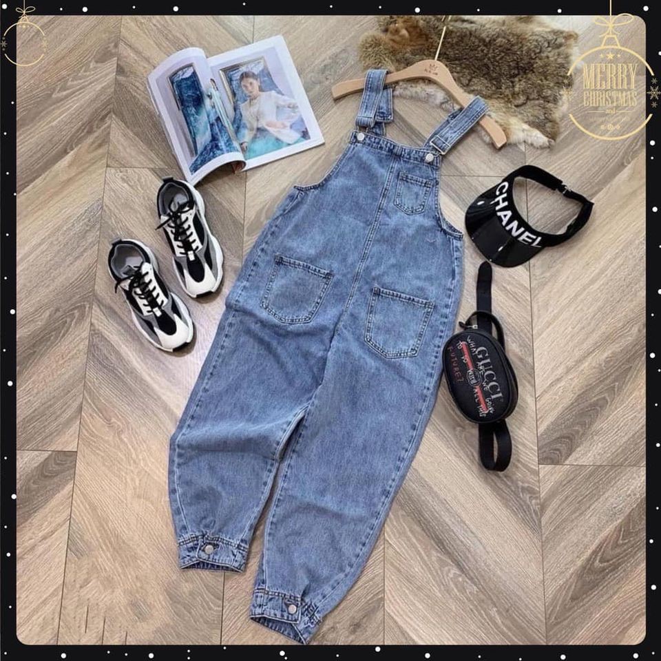Quần yếm khuy chân 💖FREESHIP💖 Yếm jeans bo cúc chân dáng cực xinh AD21 SUNNY | BigBuy360 - bigbuy360.vn
