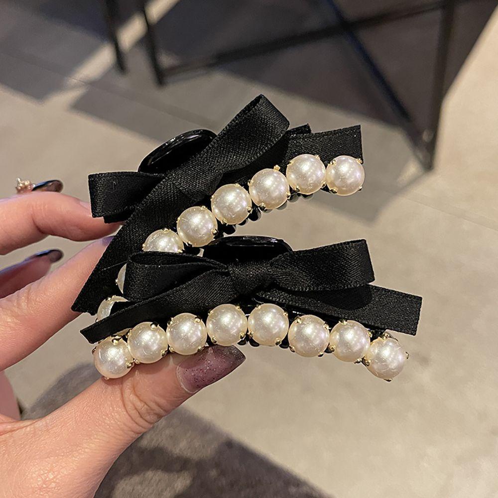 Kẹp Tóc Cá Mập Đính Nơ Lấp Lánh|Kẹp Tóc Nữ Thiết Kế Đơn Giản Xinh Xắn