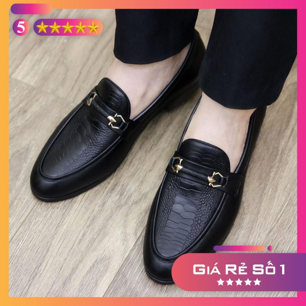Giày lười da nam dập vân da rắn nổi bật trên mặt giày giá xưởng chất lượng cao 🍖