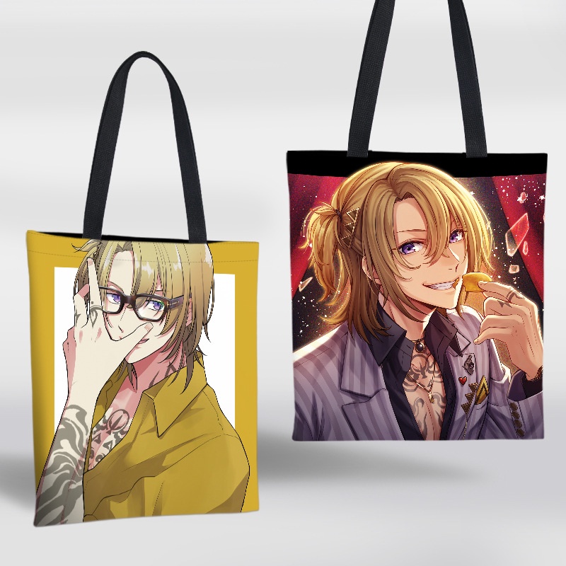 Hobby LUXIEM Túi Xách Tote Canvas In Hình Anime NIJISANJI Vox Mysta Ike Thời Trang Làm Quà Tặng
