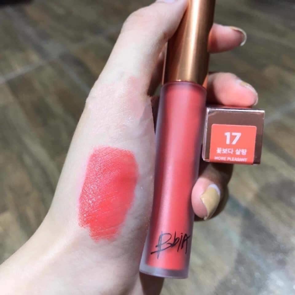 Son Bbia 17 More Pleasant Hồng San Hô Son Kem Lì Bbia Last Velvet Lip Tint 5g [CHÍNH HÃNG]