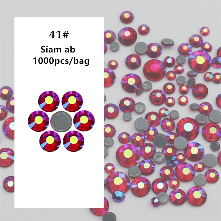 Túi 1000 Hạt Đá Lấp Lánh Đính Trang Trí Móng Tay ss6-ss20 Hỗn Hợp