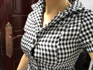 Váy kẻ ô nhỏ dáng A vintage