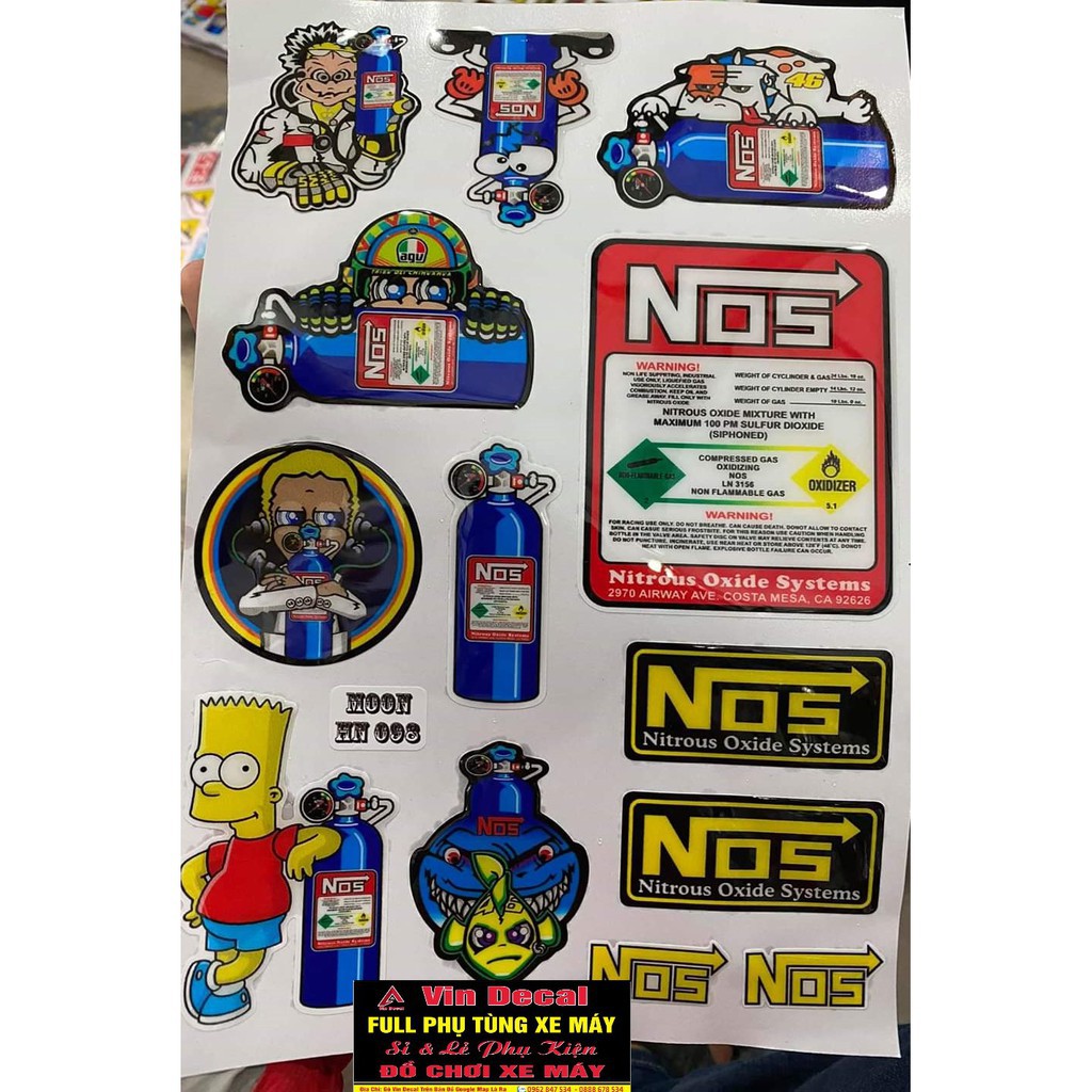 Bộ tem nổi BÌNH NOS - dochoixemay
