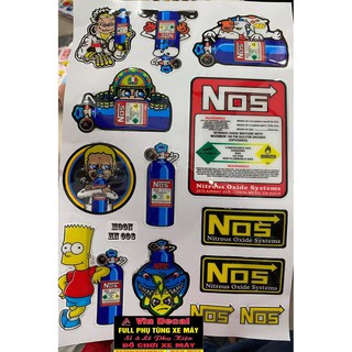Bộ tem nổi bình nos - dochoixemay