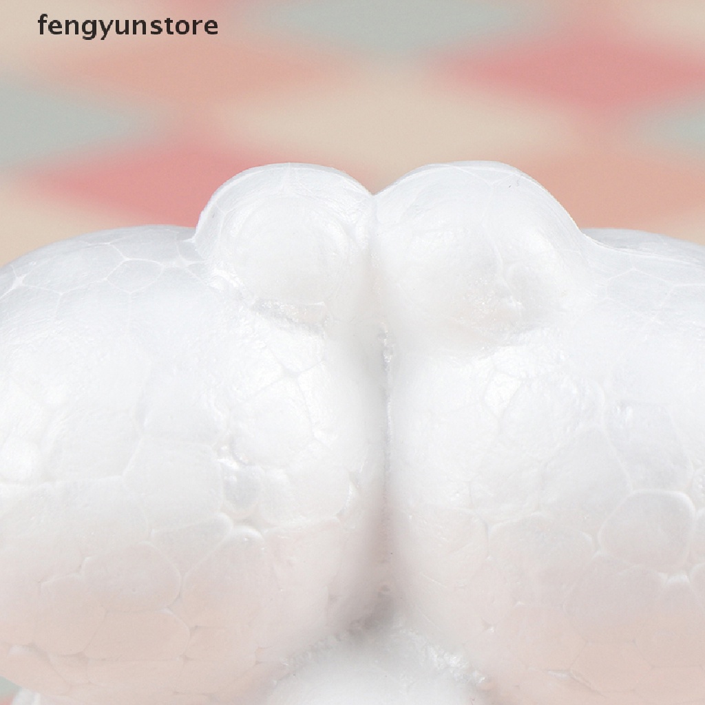 Mô hình chú gấu bằng xốp polystyrene màu trắng trang trí Giáng Sinh DIY độc đáo