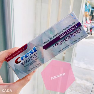 Kem đánh răng Crest 3D White Brilliance Advanced Stain Protection ( 116g )