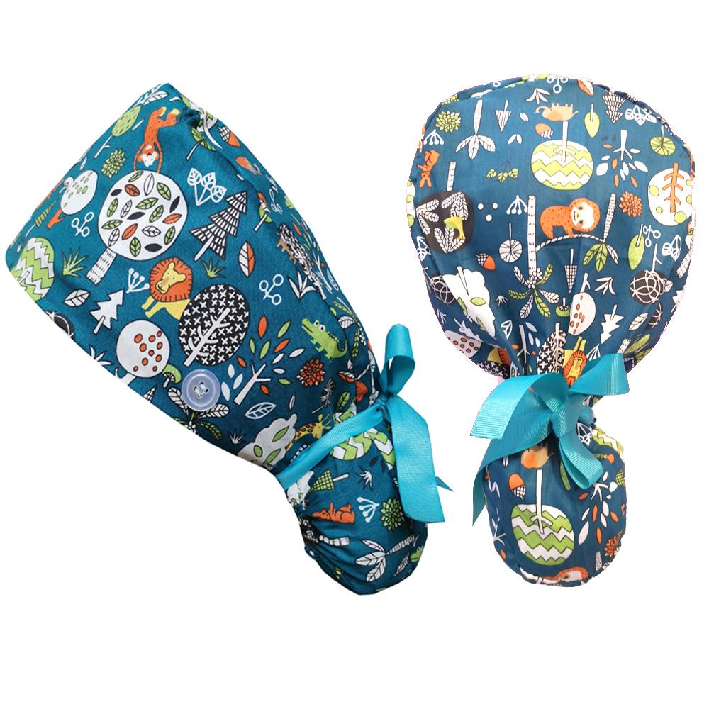 Mũ Cotton Cột Tóc Đuôi Ngựa Một Kích Thước Có Dây Buộc Sau Lưng Làm Đẹp