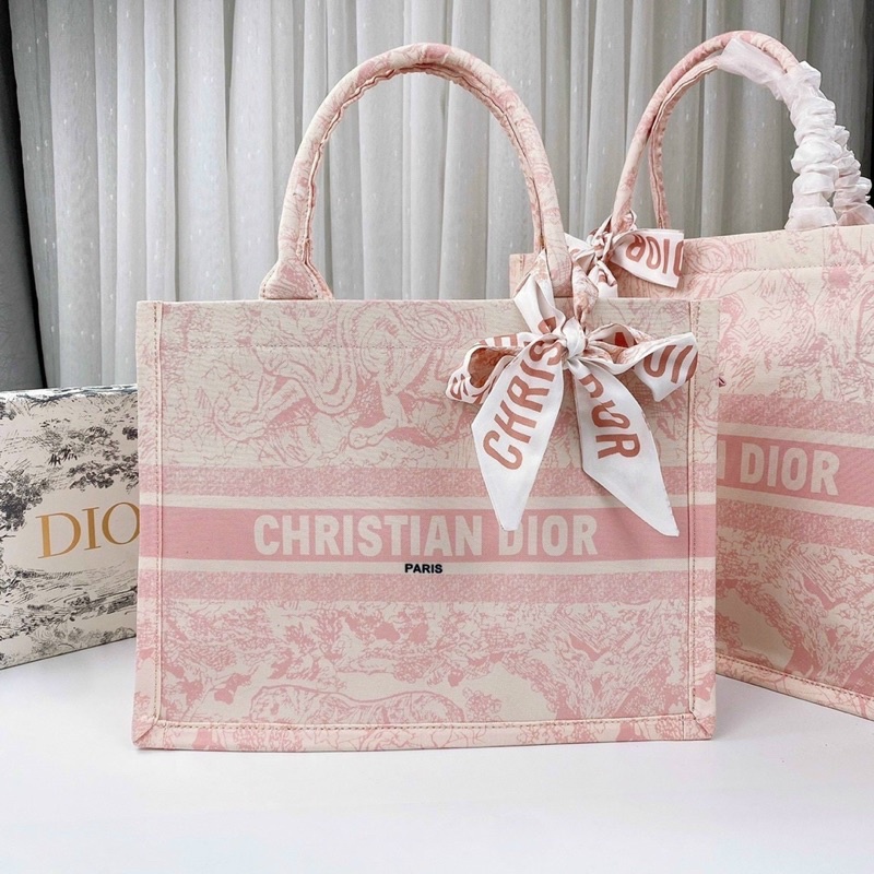 Túi Dior Hồng book tote du lịch size 36