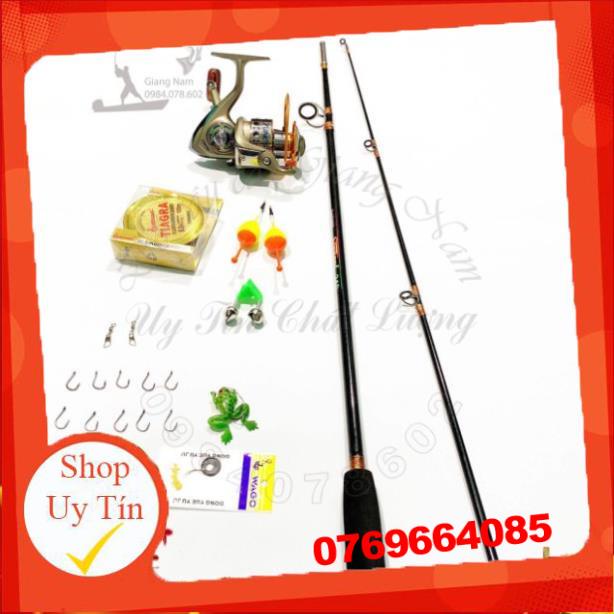 Giảm Giá bộ Cần Câu Shimano 2 khúc đặc và máy Yumoshi tặng full phụ kiện. -Đ𝗢̂̀ 𝗖𝗔̂𝗨 𝟳𝟭𝟲