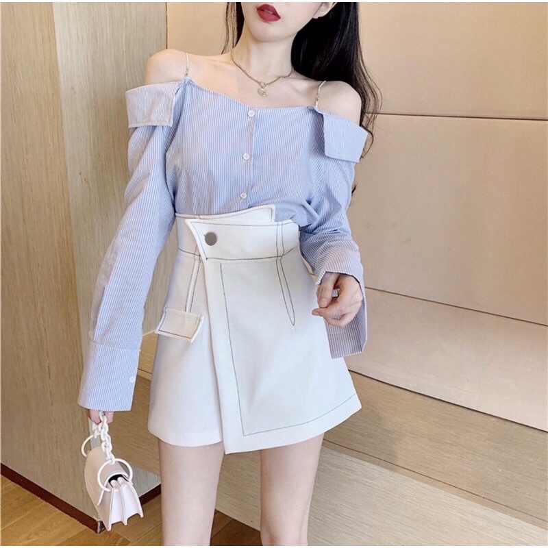 Quần giả váy cạp cao ❤️FREE SHIP 💕 Thiết kế chỉ nổi kiểu dáng năng động  ❤️Quần giả váy hottrend2021 901 | BigBuy360 - bigbuy360.vn