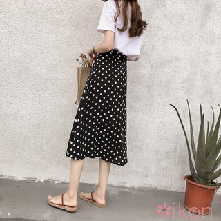 Chân váy voan dài họa tiết chấm bi thời trang nữ tính
