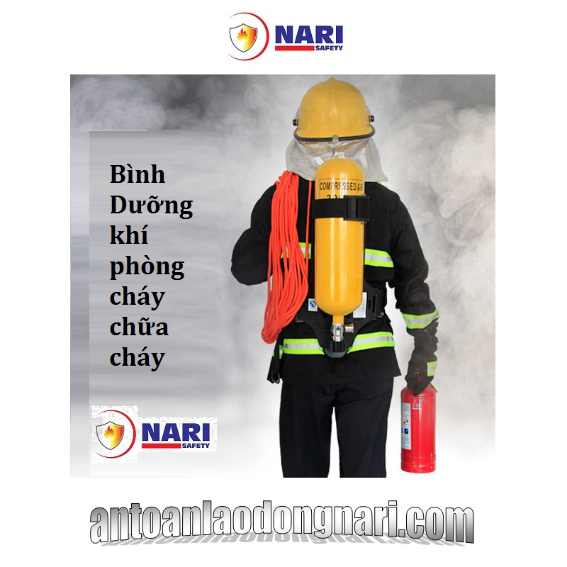 Bình dưỡng khí thép 6L - Bình khí thở cho lính cứu hỏa